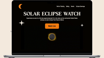 Solar Eclipse 3d animation ui ui design webdesign