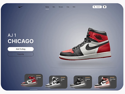 Nike Website Product Page Concept design landing nike page product typography ui ux web website