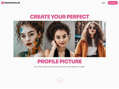 Artistic AI Photos Hero ai animation dreambooth landing page marketing page motion graphics photography photos sdxl stable diffusion