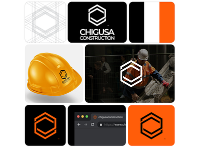 Chigusa Construction Logo Mark 3d animation brand identity brandidentity branding design graphic design illustration logo logos ui vector