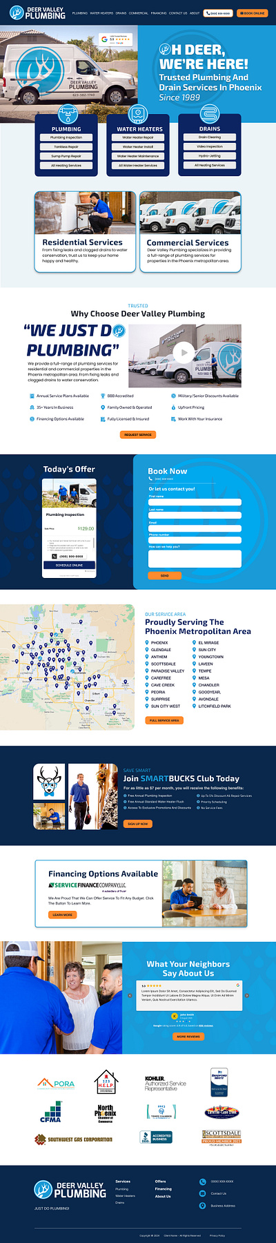 Plumbing services website