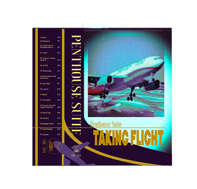 Cover art for Penthouse Suite's Taking Flight Cassette design graphic design illustration music