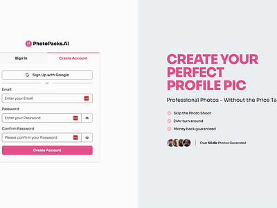 Create Account ai animation create account graphic design login photo photopacks sign up stripe typewriter ui web
