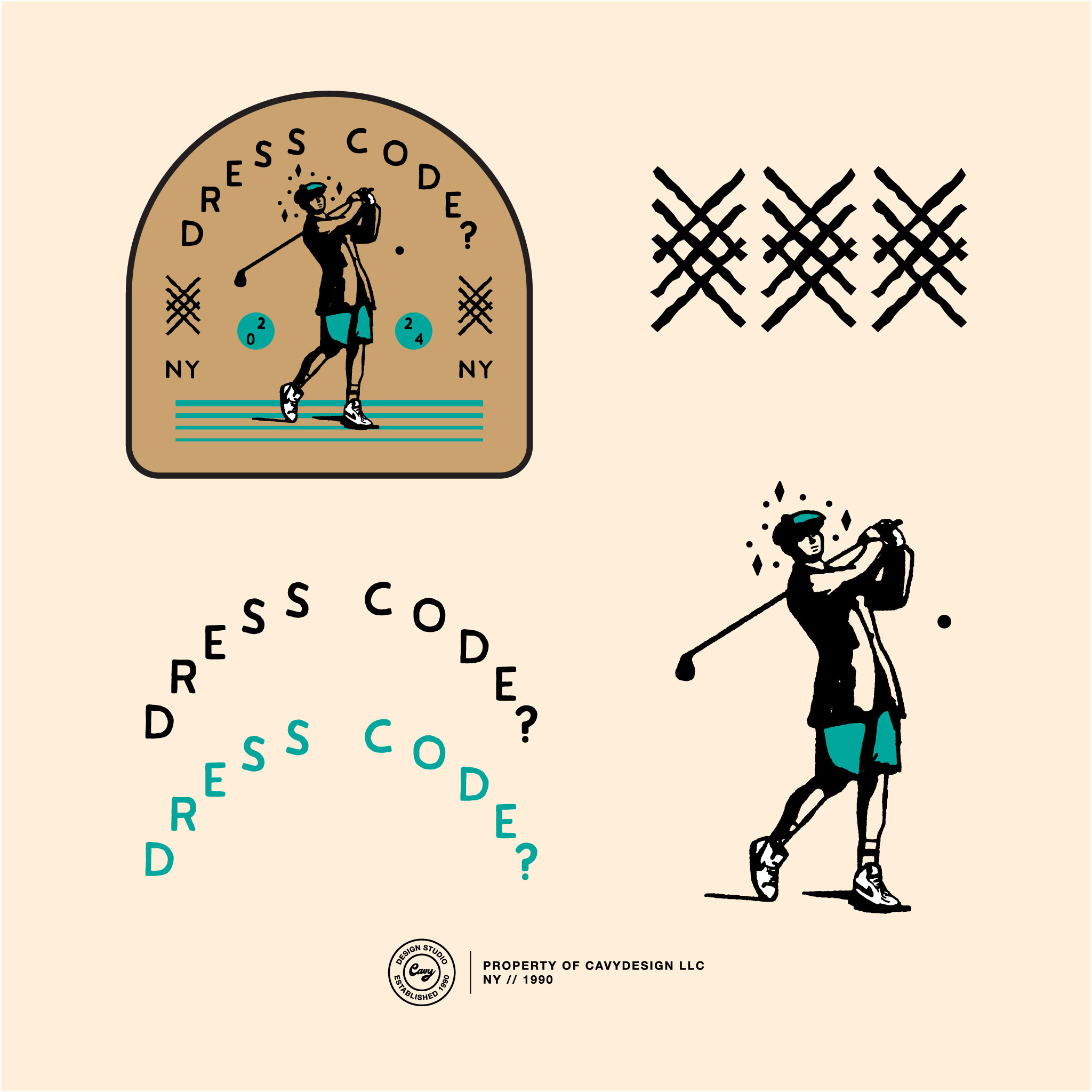 DRESS CODE in-house badge design athletics badge bdage design branding color design draw golf grunge hand drawn illustration logo shoes sports sports design style type typography vintage