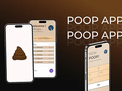 POOP APP branding graphic design ui