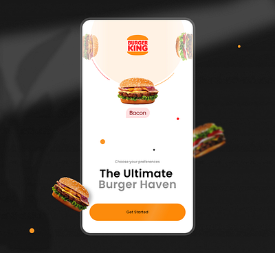 Burger king Onboarding | UI Design animation branding design figma graphic design illustration logo motion graphics product design ui uiux