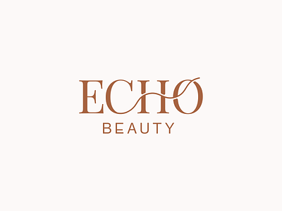 Echo Beauty Hair Salon Logo branding design hair illustration logo salon serif sophisticated typography
