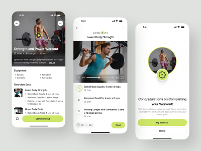 Pulse - Start a New Workout activity app body complete design fitness gym health light mode mobile sports tracking training ui ui design uiux video wellness workout
