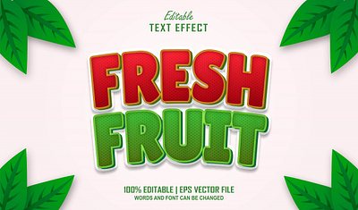 Text Effect Fresh Fruit text effect travel