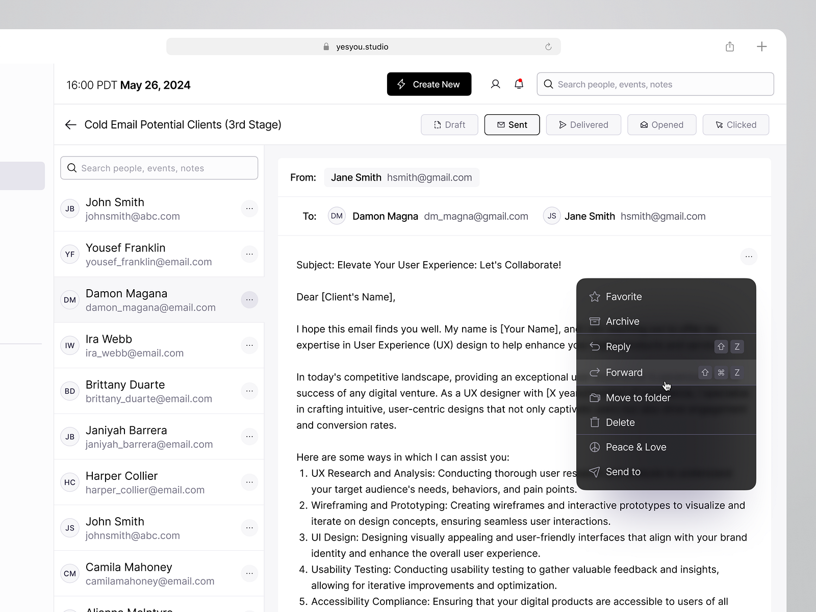 EMAIL FROM CRM visual data 5