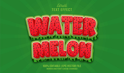 Text Effect Watermelon 3d text effect travel