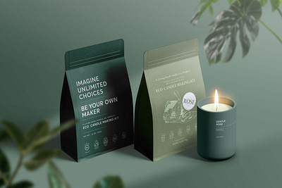 LIVING GOOD CANDLE | CANDLE PACKAGING branding candle candle packaging design package packaging typography wax wax packaging