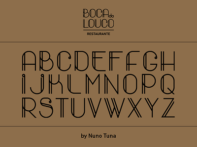 Boca do Louco typography study art deco logo restaurant type typography
