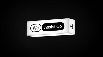 We Assist Co branding graphic design logo signage visual identity