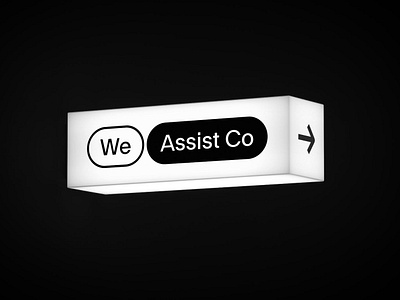We Assist Co branding graphic design logo signage visual identity