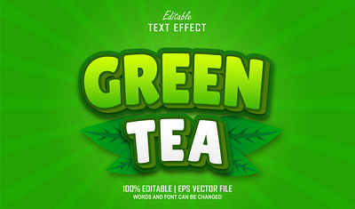 Text Effect Green Tea milkshake