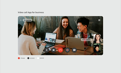 Online meeting app for business app app design branding design illustration meeting ui ui design uidesign ux video