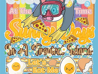 A Delicious Typography animal animation design foods illustration typography vector