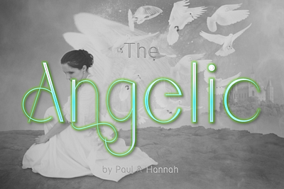 The Angelic font angel cartoon creative cute elegant font font design fonts graphic design handlettering handwritten lettering modern script