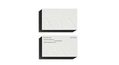 M+A Group branding builder business card construction deboss emboss graphic design logo print stationery visual identity