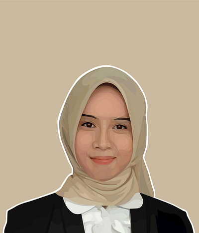 Vector of Hijab Girl Bank Employee beautiful design girl hijab illustration vector