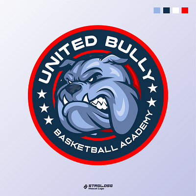 UNITED BULLY BASKETBALL ACADEMY LOGO design esport logo graphic design illustration logo mascot design mascot logo vector