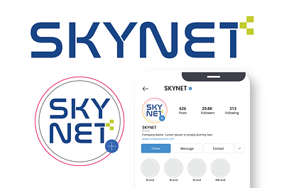 Logo Design For SKYNET. brand identity design branding graphic design logo logo design logo type logos tech logo visual identity design