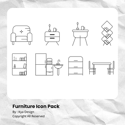 Furniture Icon Pack design graphic design icon illustration illustrator vector