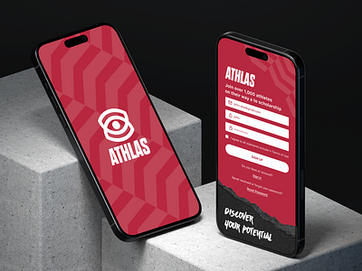 Athlas - Website branding graphic design logo ui