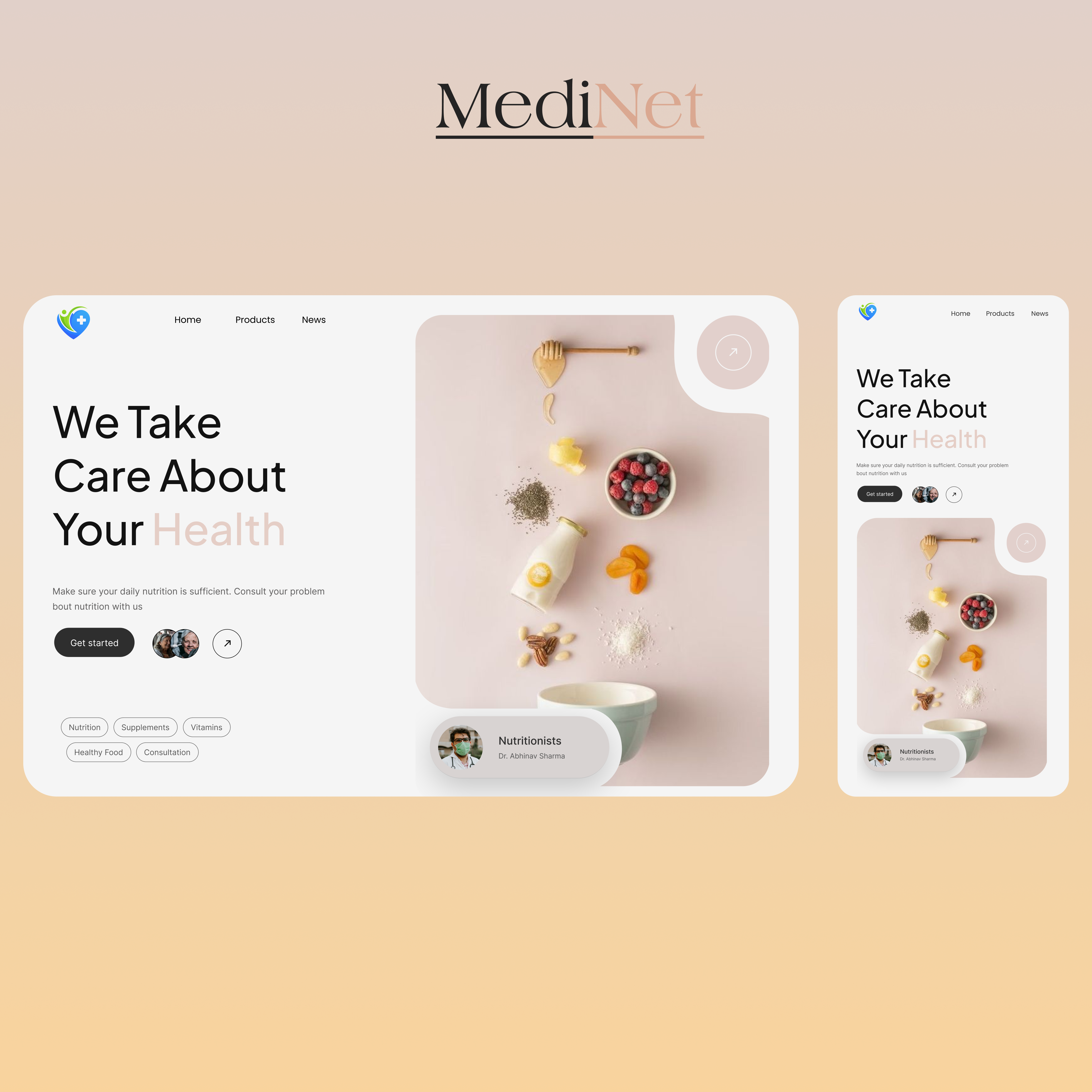 MediNet Website animated design animation figma design landing page responsive design ui user interface web design website design