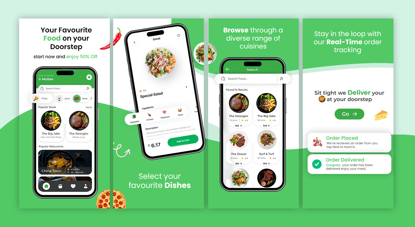 Food App Captivation Screenshots Design app preview app screenshots design app store preview food app screenshots screenshots screenshots design