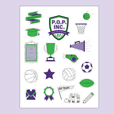 Sticker Book brochure graphic design illustration sports stickers vector illustration youth