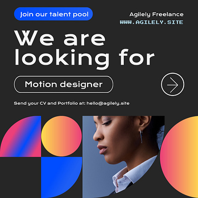 Join our talent pool animation interaction design motio design motion graphics