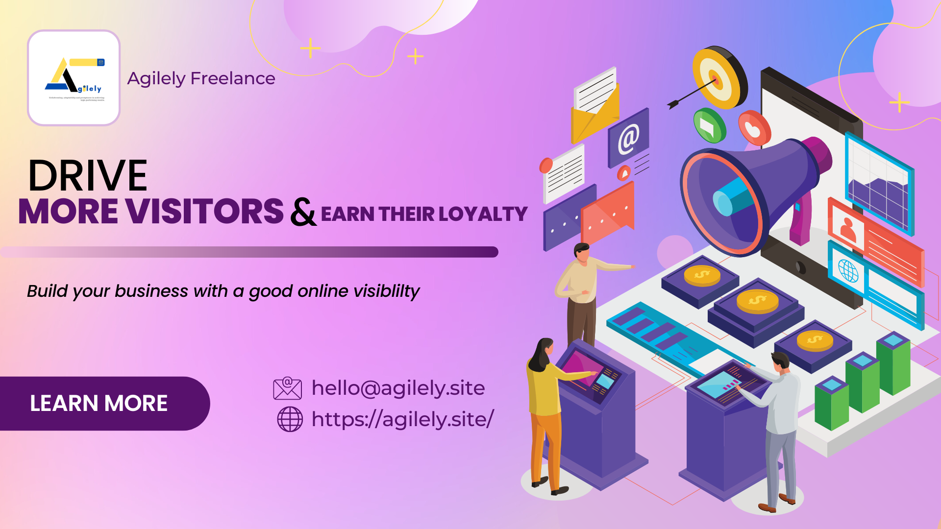 Drive more visitors .. agency digital marketing freelance seo visibility