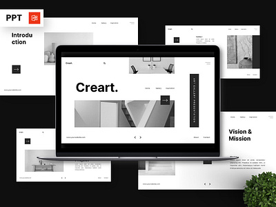 Creart - Art Gallery Powerpoint Templates infographic interior picture portfolio powerpoint presentation