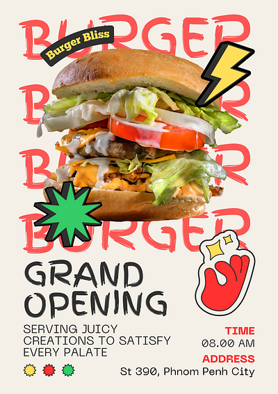 Burger Bliss branding graphic design logo