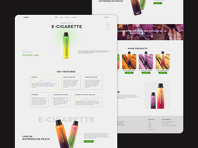 E-Cigarette website design app design branding design ecommerce figma shopping ui ui design uiux ux ux design web design wensite design