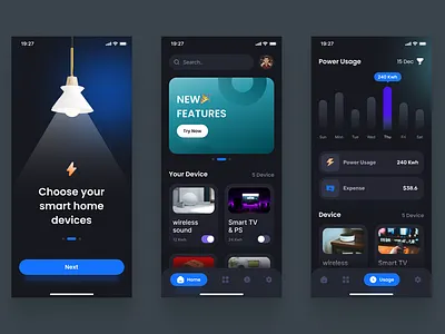 Smart Home Lighting app home light lighting smart smarthome ui ux