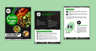 Carbs The Simple Truth E-Book Design adobe indesign adobe photoshop diet plan ebook cover ebook design ebook layout fitness ebook health and fitness layout design lead magnet pdf nutrition guide