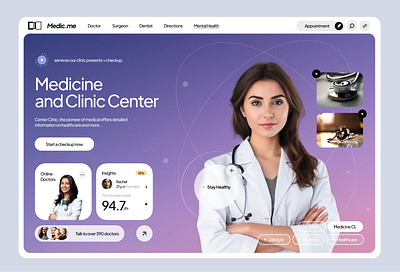 Landing Page UI Design - Medic.me branding design figma illustration ui ux