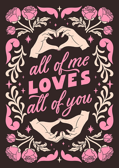 all of me LOVES all of you branding graphic design logo