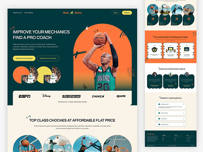 Basketball Coach Website Design brand design branding design identity design landing page landing page design sports design ui design ux ux design website website design