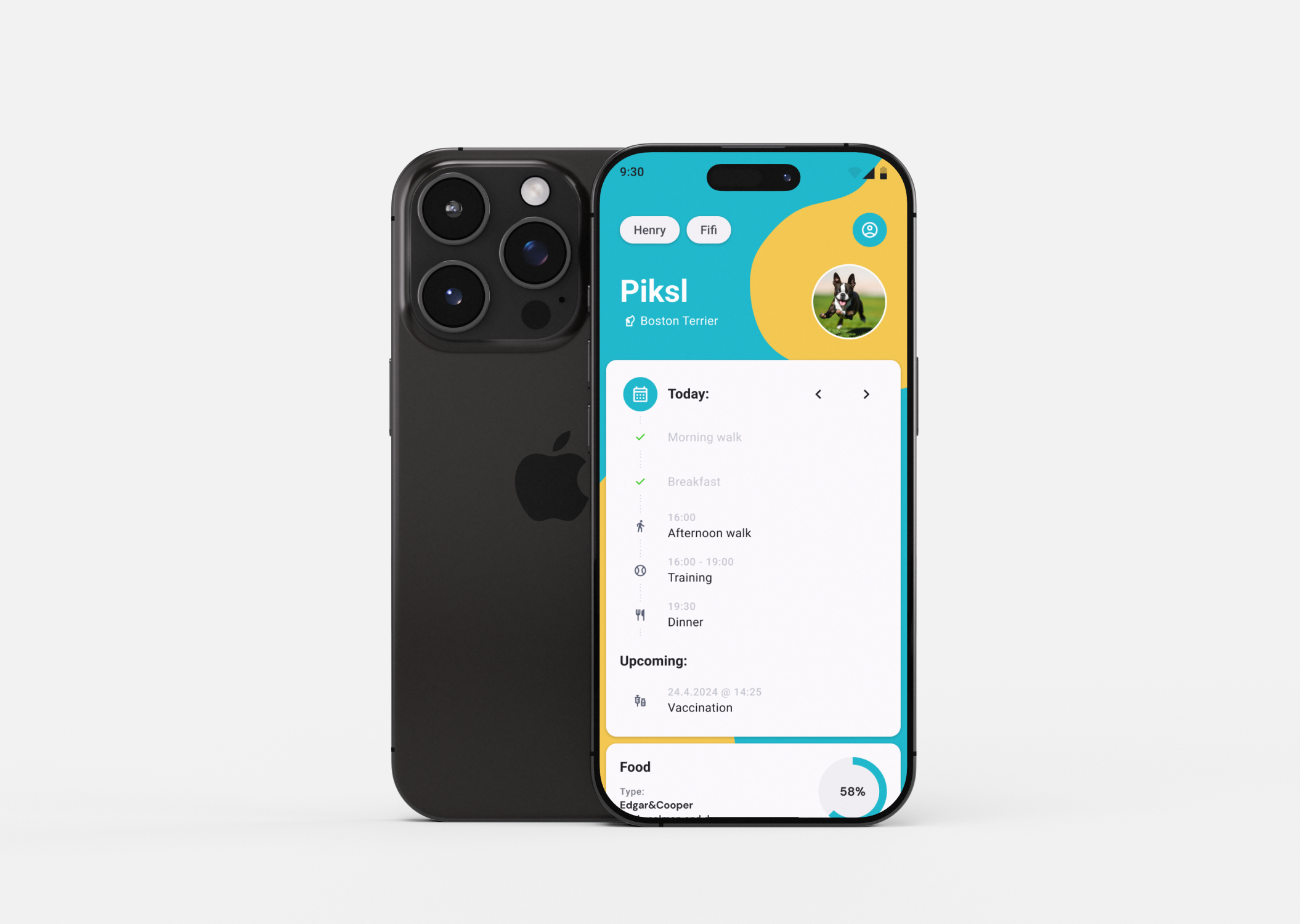 Petit app design mobile pet ui