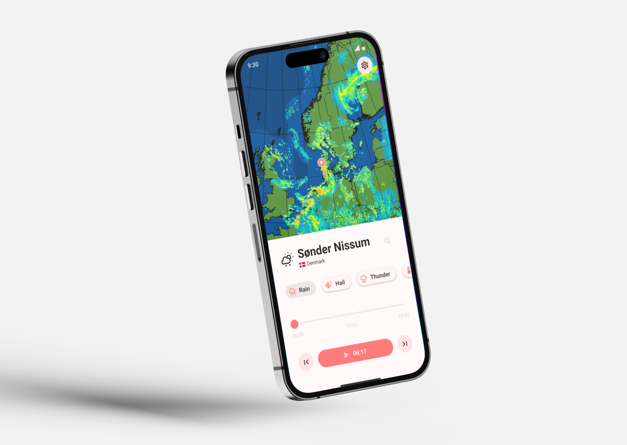 Rain Radar app design mobile ui weather