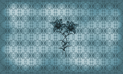 Gothic Metal Flowers [fabric design] branding flowers graphic art graphic design illustration metal nature texture