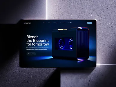 Blendr Hero v2 landing page 3D animation 3d 3d animation 3d art ai e commerce ecommerce finance fintech hero hero image hero section homepage landing landing page landingpage web web design web site web3 website