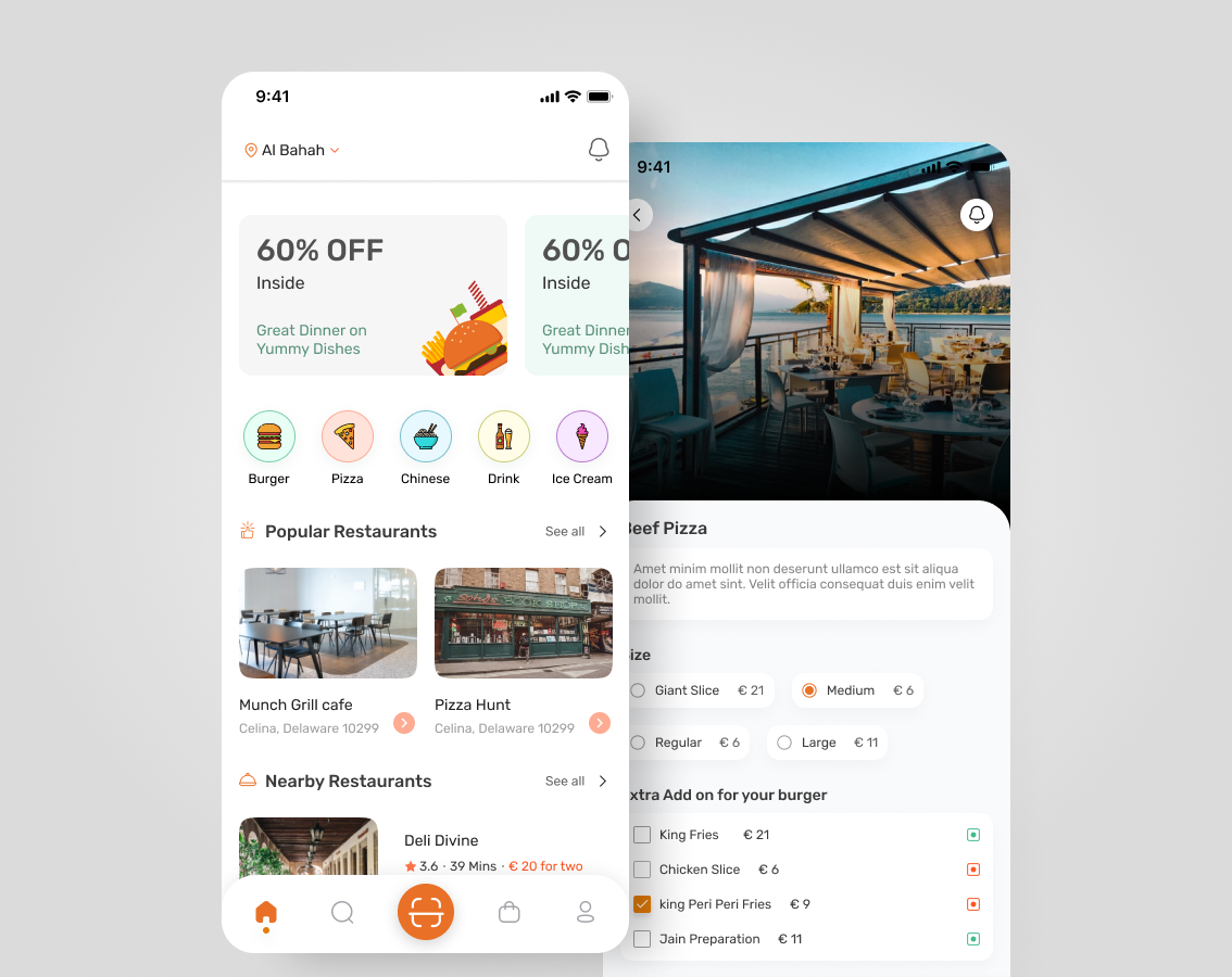 Restaurants by Ankit devganiya on Dribbble