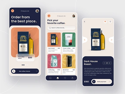 Your Mobile Coffee Paradise ☕📱 app design beans cappuccino coffee coffee mobile app coffee shop creative delivery design ecommerce food app ui ios app map minimal mobile app modern new noteworthy porduct design restaurant ui ux