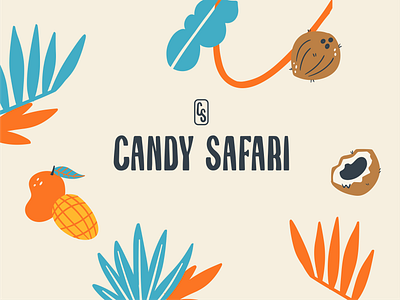 Branding - Candy Safari brand branding candy candy logo candyy brand coconut logo mango monkey packaging design safari safari illustrations safari logo sweets shop tiger visual identity