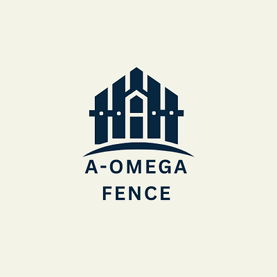 A-Omega Fence Logo branding graphic design logo